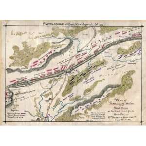  Civil War Map Battlefield of Bull Run  August 29th and 