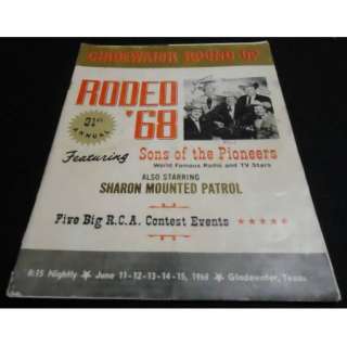 1968 Vintage Rodeo Program GLADEWATER TEXAS ROUND UP  