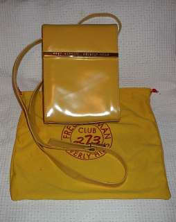   80s Fabulous Fred Hayman Beverly Hills Yellow Leather Purse  