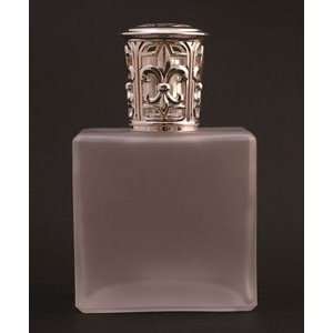  Square Frosted White Silver Top Fragrance Lamp Gift Set 