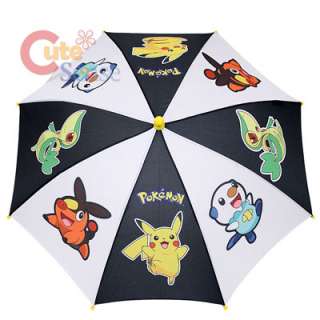   Kids Umbrella Black and White  Pikachu Snivy Tepig Oshawott  