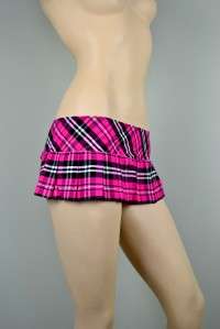 Pleated Low Rise School Girl Micro Mini Skirt 3 SIZES  