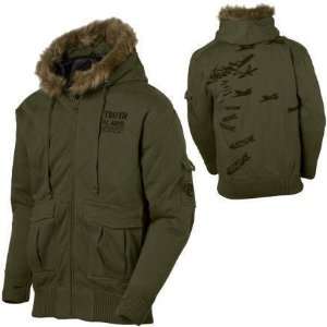 Truth Bomber Mens Snowboard Jacket Hoodie Military S:  