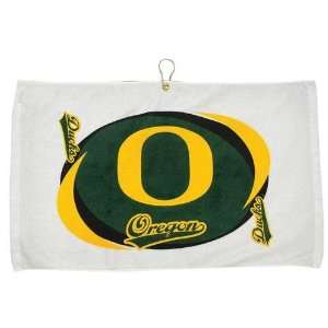 Oregon Ducks Hemmed Golf Bag Hand/Kitchen Towel:  Sports 