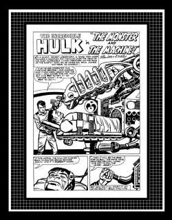 Jack Kirby Incredible Hulk #4 Production Art Pg 1  