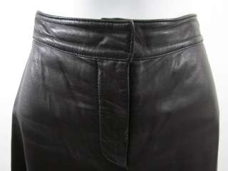 NEW FRONTIER Brown Leather Pants Slacks Trousers Sz 10  