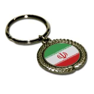  Iran Flag Pewter Key Chain