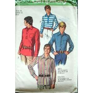  TEEN BOYS AND MENS SHIRT SIZE 36 SIMPLICITY SEWING PATTERN 