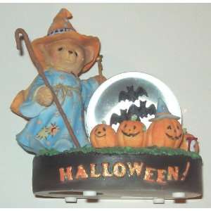  Cherished Teddie Halloween Figurine with Snow Water Globe 