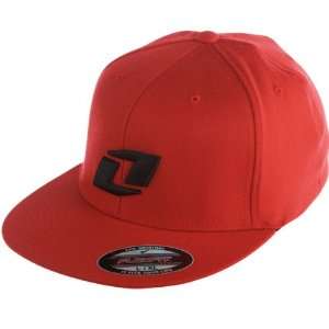 One Industries Icon FF J Fit Mens Flexfit Racewear Hat   Red / Small 