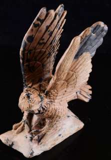 Picture Jasper Eagle Hawk Sculpture/Carving #R78  