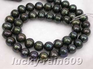 10mm black freshwater pearls loose beads  