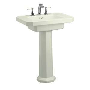   Kathryn Pedestal Lavatory with 4 Centers, Tea Green: Home Improvement
