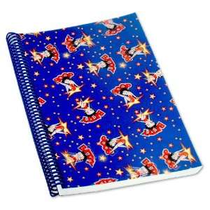   Bound Notebook, (Blank), Changing Image Pattern , Blue Office