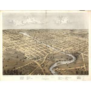  Historic Panoramic Map Watertown, Jefferson Co., Wisconsin 