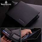   Mens Genuine Leather Wallet Luxury Bifold Black Card Purse Notecase