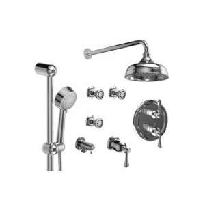  Riobel 1/2 Thermostatic System with Hand Shower Rail, 3 