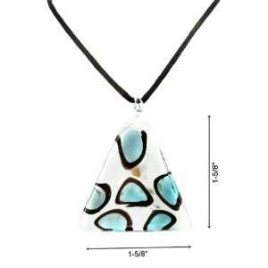   Glass Style   Triangle Shape ~ Aqua Spots SERENITY CRYSTALS Jewelry