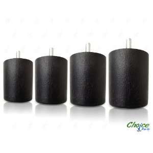 Choice Parts   2.5 Inch Black Plastic Sofa Legs (Pack of 4 Replacement 