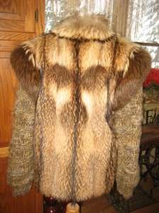 Excellent Small Medium Tanuki Raccoon Fur Vest Jacket Coat #581s 