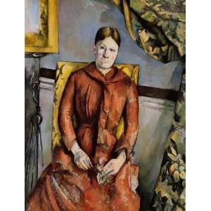 Oil Painting: Madame Cezanne in the Yellow Chair: Paul Cezanne Hand Pa 