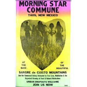 Morning Star Commune Taos, New Mexico 14 X 22 Vintage Style Concert 