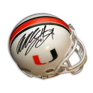  Willis McGahee Signed Miami Hurricanes Mini Helmet 
