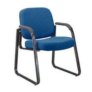  Extra Thick Cushioned Classic Fabric Side Chair   Blue 