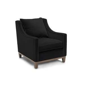 Williams Sonoma Home Presidio Chair, Leather, Black, Down Blend 