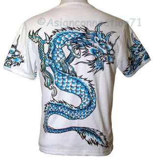 BLUE DRAGON New Short Sleeve Irezumi Tattoo T Shirt M  