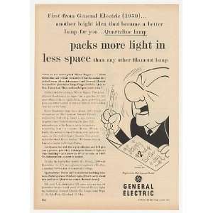 1961 Mister Magoo GE General Electric Quartzline Lamp Print Ad  