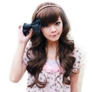 Cool2day Cute school girl Long LIGHT BROWN wavy wig Natural Full Wigs 