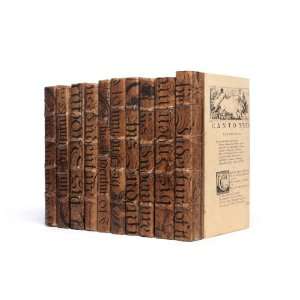   Antique Brown Baroque Bold Script Decorative Books