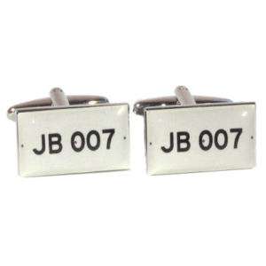 James Bond 007 Car Number License Plate Cufflinks BNIB  