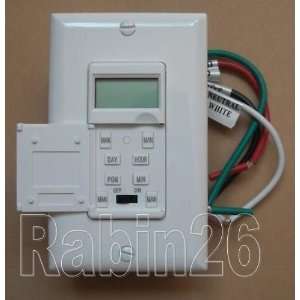 7 Days Digital in Wall Timer Switch 3 Way   White Office 