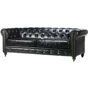  Gordon Tufted Sofa, 31HX91WX37D, BLACK: Home & Kitchen