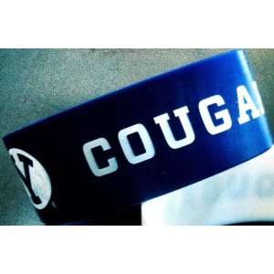 Brigham Young University BYU Blue 1 Wide Silicone Wristband 8 Inch
