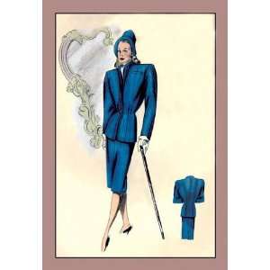   Long Line Tailored Suit 28x42 Giclee on Canvas