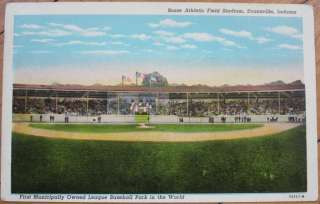 1940s PC: Bosse Baseball Stadium Evansville, Indiana IN  