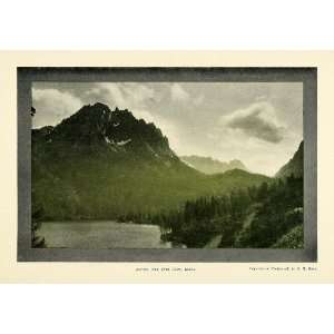  1908 Print Redfish Lake Idaho Nock Salmon Sunset Mount 
