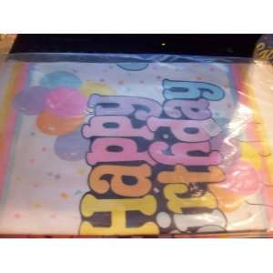   Happy Birthday Party Table Cloth/Cover Paper (confetti): Toys & Games