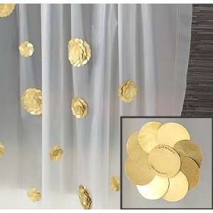   Happiness Shower Curtain   Bronzy Gold Petals: Home & Kitchen