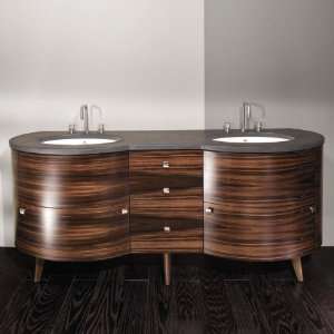  Lacava MB120 02 Double Bowl Free Standing Wood Vanity in 