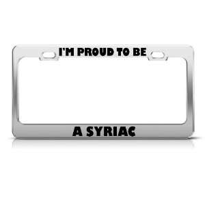   Proud To Be A Syriac Turkey license plate frame Tag Holder Automotive