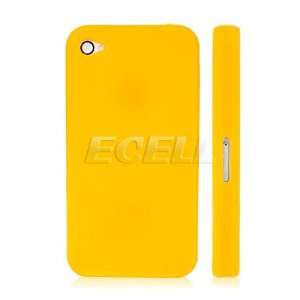  Ecell   ORANGE SILICONE BACK CASE SKIN FOR APPLE IPHONE 4 
