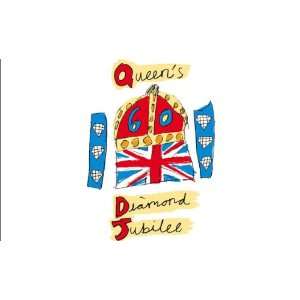  Queen Elizabeth Diamond Jubilee (2012) Flag 5ft x 3ft 