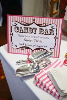 DIY Candy Buffet Bar Sweetie Sweet Table   Sign Labels Scoop Bags 