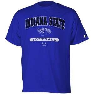  Russell Indiana State Sycamores Royal Blue Softball T 