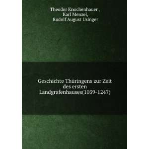   1247) Karl Menzel, Rudolf August Usinger Theodor Knochenhauer  Books