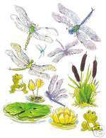 Suzys Zoo Stickers   Iridescent Dragonflies & Frogs  